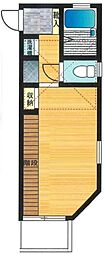 ドリームフォーム 2階ワンルームの間取り