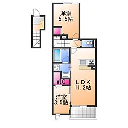 仮称)金岡町プロジェクト工事 2LDKの間取図画像