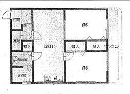法城ビル 2LDKの間取図画像