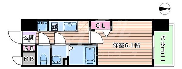 プレサンス大阪同心メゾヴィータ ｜大阪府大阪市北区同心２丁目(賃貸マンション1K・9階・22.33㎡)の写真 その2