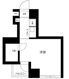 スカイコート浅草国際通り 1Kの間取図画像