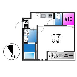 フジパレス鴻池新田V番館 1Kの間取図画像
