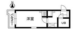 プラティーク池袋 1Kの間取図画像