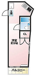 フォーラム上高田 ワンルームの間取図画像