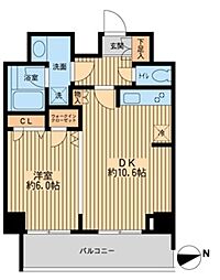 HF早稲田レジデンス2 1LDKの間取図画像