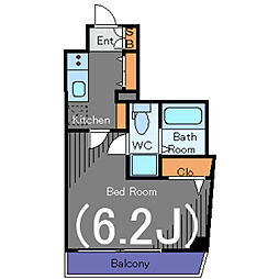 Le-lion代々木 1Kの間取図画像