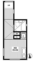 F-style十条 1階ワンルームの間取り