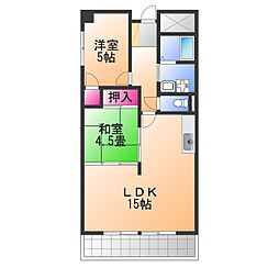 パークテラス北花田 2LDKの間取図画像