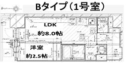 Garden Xavis木場 1LDKの間取図画像