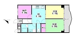 座間グリーンヒル 3DKの間取図画像
