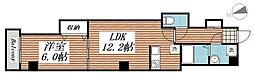 ソレイユ蒲田 1LDKの間取図画像