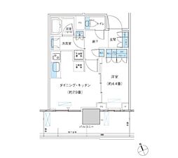 パークシティ柏の葉キャンパスザ・ゲートタワーウエスト 1DKの間取図画像