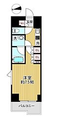 ルーブル川崎神明町 1Kの間取図画像