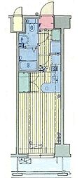 カーサ大井町 ワンルームの間取図画像