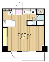 アールレジデンス 4階ワンルームの間取り