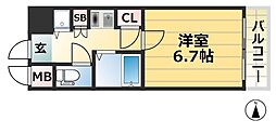ロイヤルヒル神戸三ノ宮Part2 1Kの間取図画像