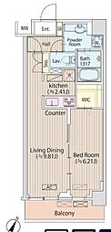 SASAZUKATODAY 1LDKの間取図画像