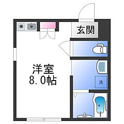 GMHills深井 ワンルームの間取図画像