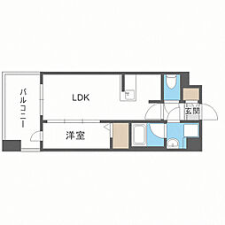 グランフォーレ千早マークスクエアウエストウイング 1LDKの間取図画像