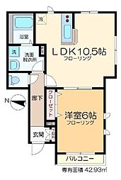 フラッツUK 1LDKの間取図画像