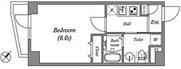 グランパセオ新宿河田町 1Kの間取図画像