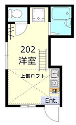 プログレスコート ワンルームの間取図画像