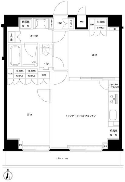 東京都板橋区徳丸３丁目(賃貸マンション2LDK・2階・55.70㎡)の写真 その2