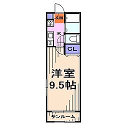 I・M・A5 1Kの間取図画像