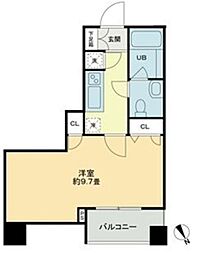 クロスレジデンス蒲田 1Kの間取図画像