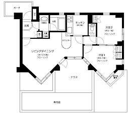 ジェイパーク高田馬場プレジャーステージ 2LDKの間取図画像