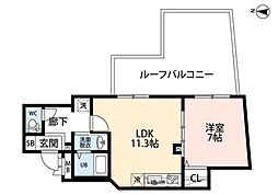 BenoitNAKANO 1LDKの間取図画像