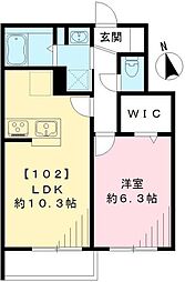 ピルツ 1LDKの間取図画像