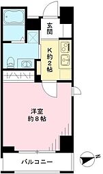 クラヴィーア仙川 1Kの間取図画像
