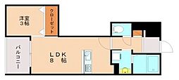 ライフフィールド警弥郷 1LDKの間取図画像