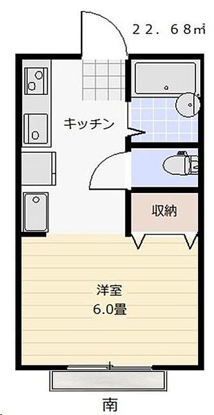 マミーコーポ ｜東京都日野市三沢(賃貸アパート1R・2階・22.68㎡)の写真 その2