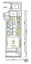 ジェノヴィア板橋本町駅前グリーンヴェール 1Kの間取図画像