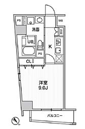 ROOTs Higashi Nagasaki 1階1Kの間取り