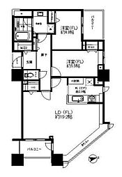 ザ・ハシモトタワー 26階2LDKの間取り