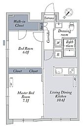 ラ・ドゥセール文京大塚 4階2LDKの間取り