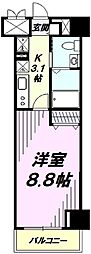 エンドレスタワー 1Kの間取図画像