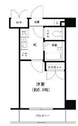 T＆G東池袋マンション 8階1Kの間取り