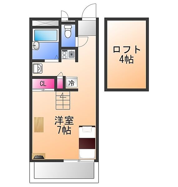 レオパレスクレール ｜大阪府泉大津市東助松町４丁目(賃貸マンション1K・3階・20.28㎡)の写真 その2