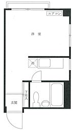 ハイツ大久保 ワンルームの間取図画像