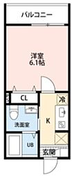 小平市学園西町1丁目アパート 1Kの間取図画像