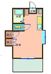 ハイツセキネ ワンルームの間取図画像