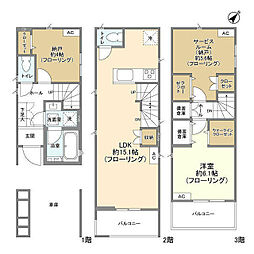 Kolet古淵#04 1階1SLDKの間取り