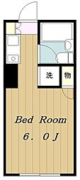 メゾンS 1Kの間取図画像
