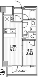 Ｌｉｇｈｔｈｏｕｓｅ中馬込 6階1LDKの間取り