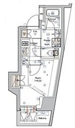 SYFORME SHIROKANE-TAKANAWA 3階1Kの間取り