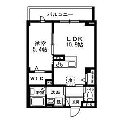 第二英ハイツ 1LDKの間取図画像